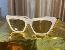 Load image into Gallery viewer, Cat Eye Gold Trim Shades-light blush
