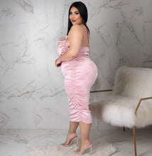 Load image into Gallery viewer, Pink Drape Dress(1X,3X-5X)
