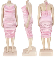 Load image into Gallery viewer, Pink Drape Dress(1X,3X-5X)
