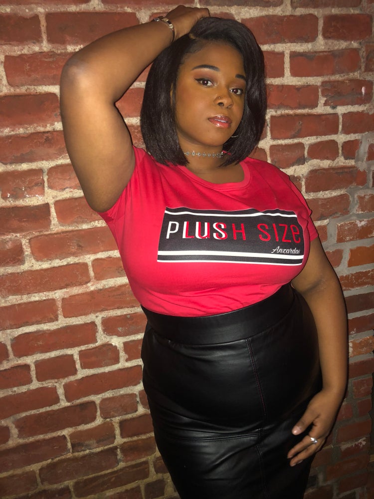 Plush Size Red TShirt-Women's is