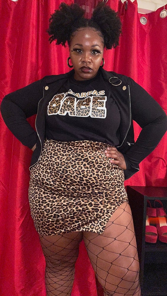 Leopard Hugging Skirt(2X)